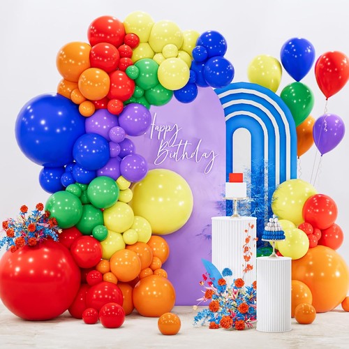Partywoo rainbow balloon arch - rainbow,